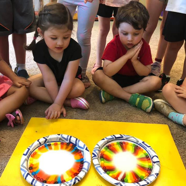 Boy and Girl Playing in Pre school